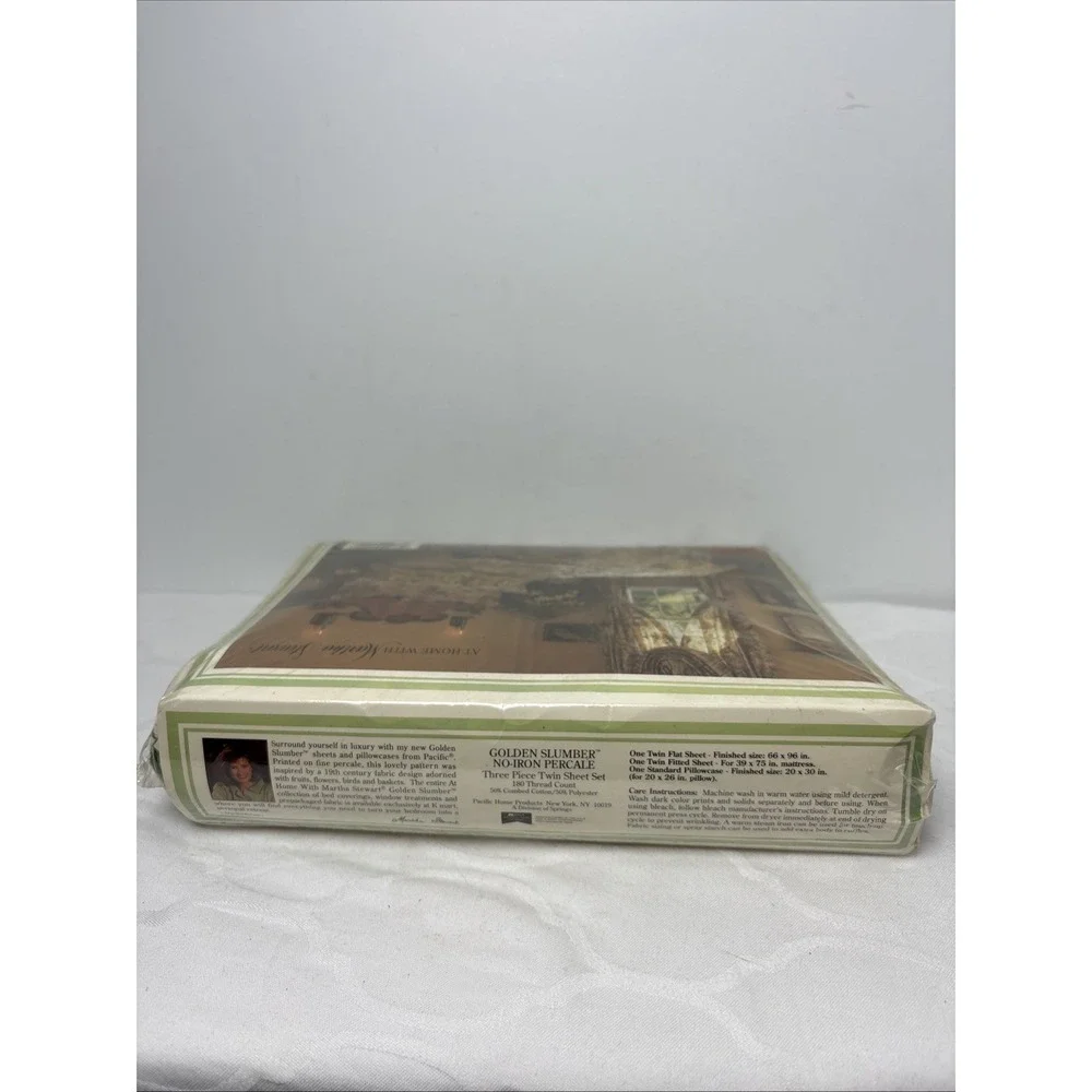 Martha Stewart Cottage Core Twin Sheets  Golden Slumber Floral Vintage New NOS